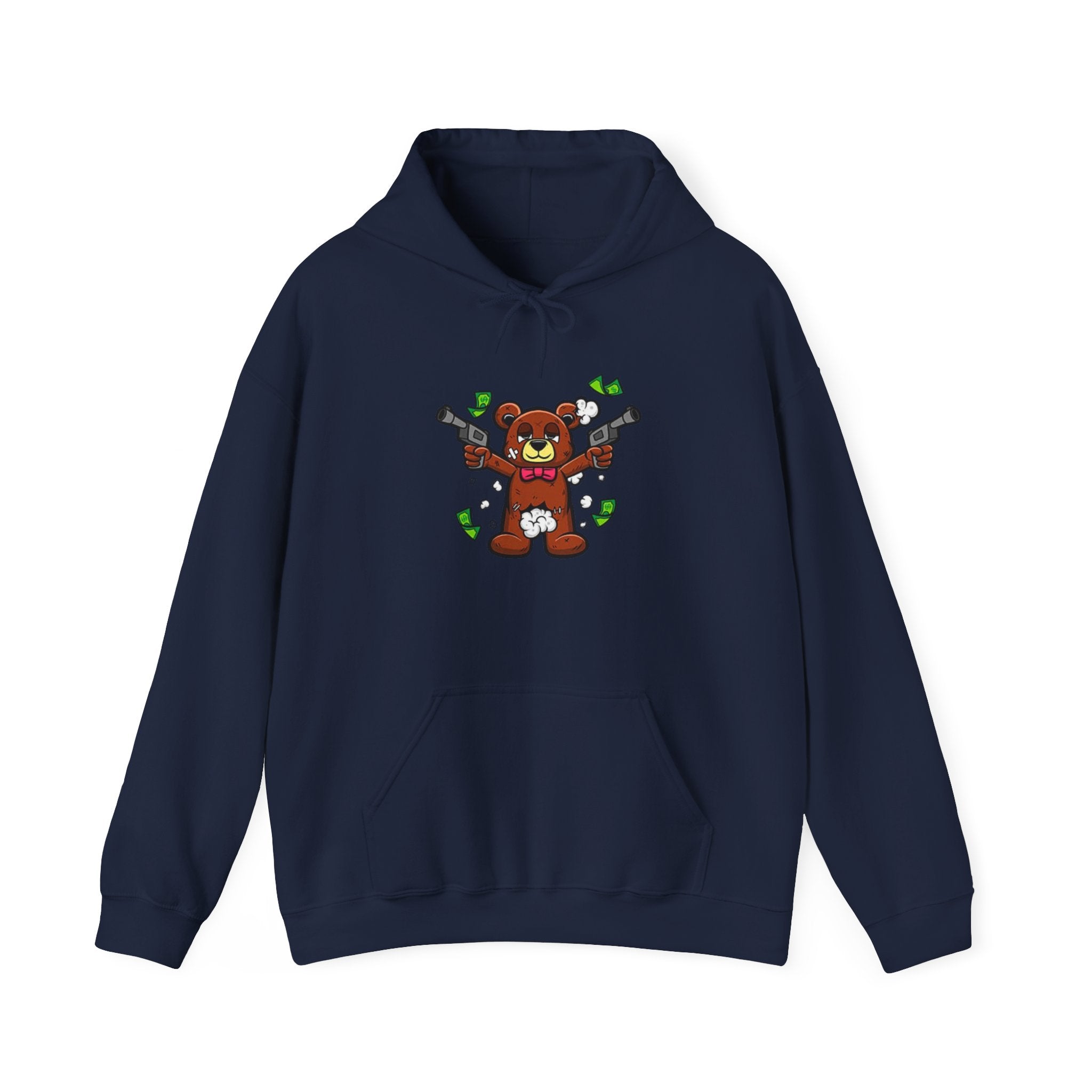 Pick Me Bear Hoodie — Cute Grizzly with Cash Graphic Sweatshirt