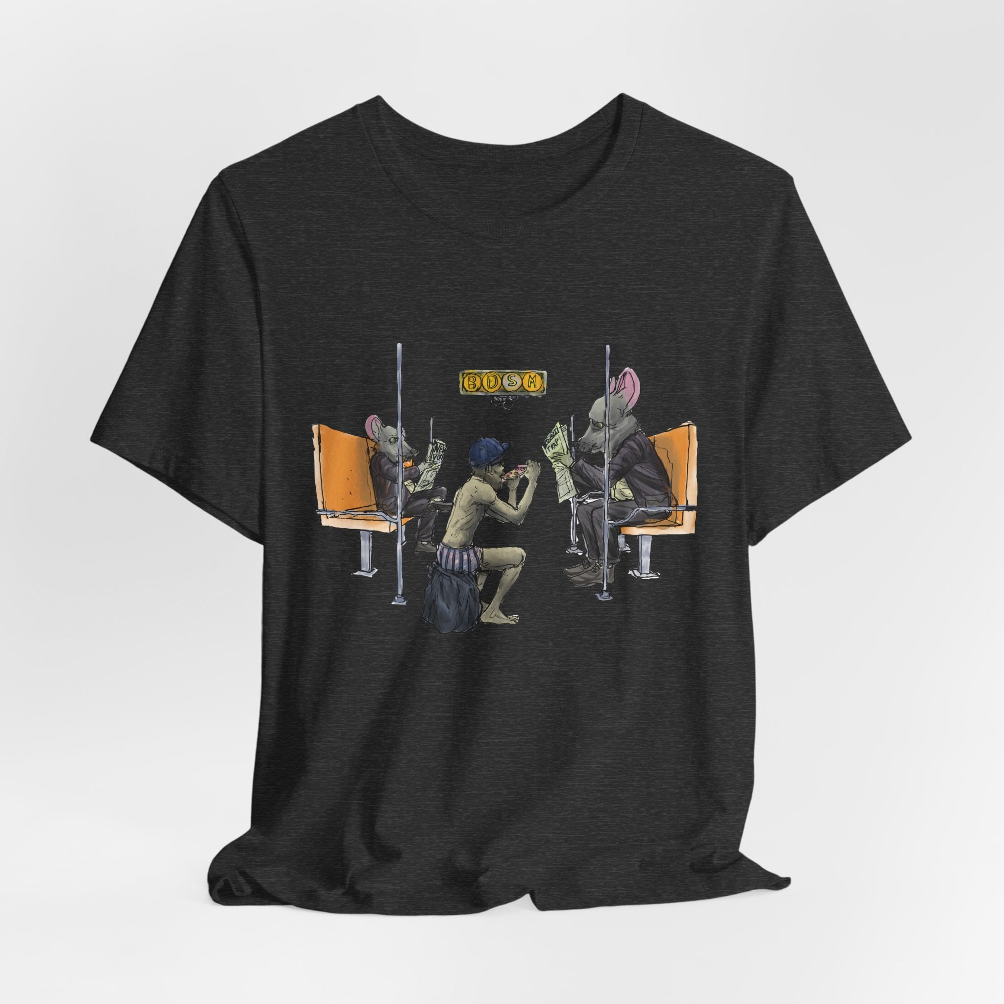 T-Shirt — Vintage Sci‑Fi Train Ride Illustration