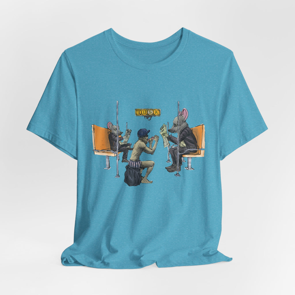 T-Shirt — Vintage Sci‑Fi Train Ride Illustration