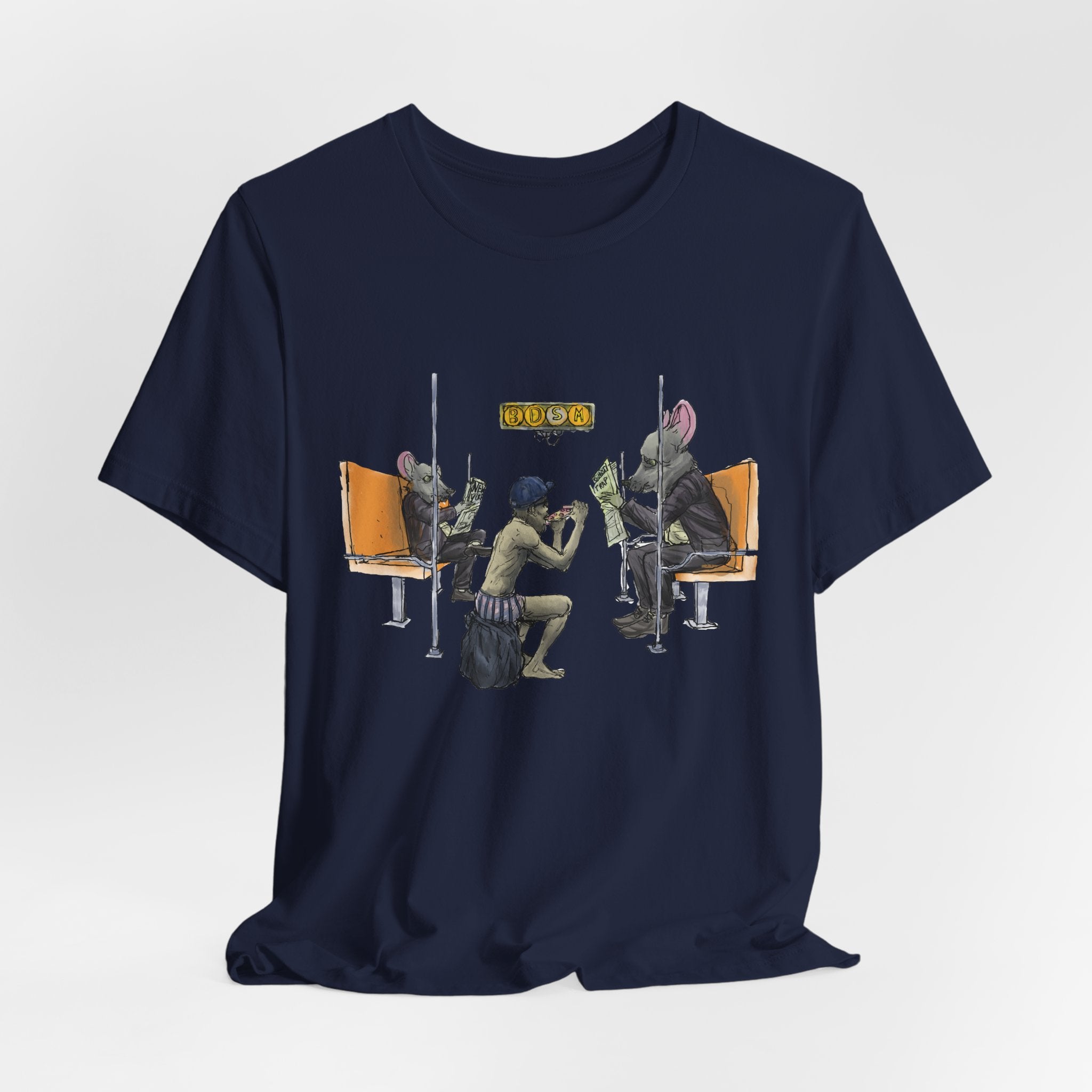 T-Shirt — Vintage Sci‑Fi Train Ride Illustration