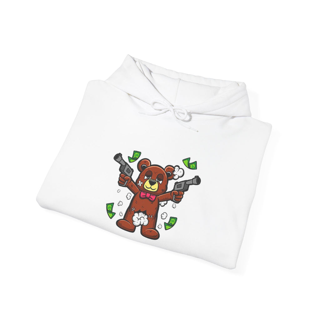 Pick Me Bear Hoodie — Cute Grizzly with Cash Graphic Sweatshirt