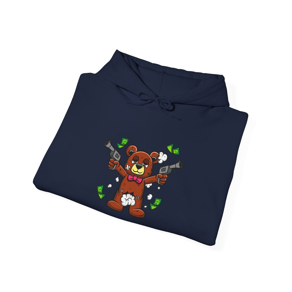 Pick Me Bear Hoodie — Cute Grizzly with Cash Graphic Sweatshirt