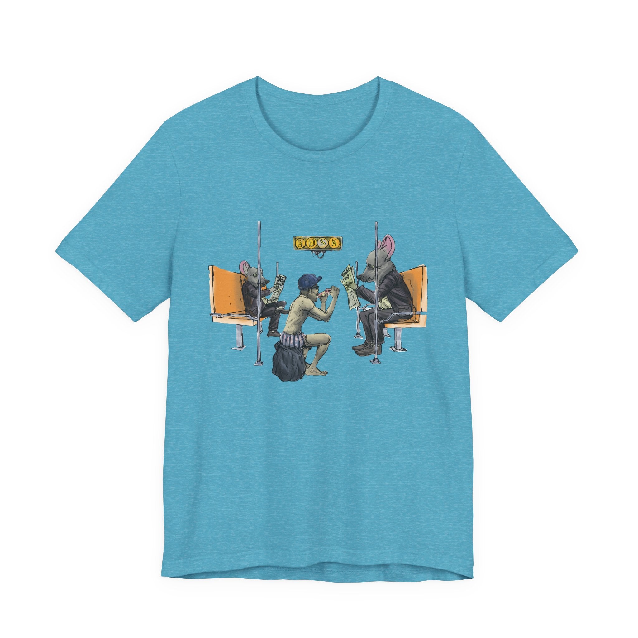 T-Shirt — Vintage Sci‑Fi Train Ride Illustration